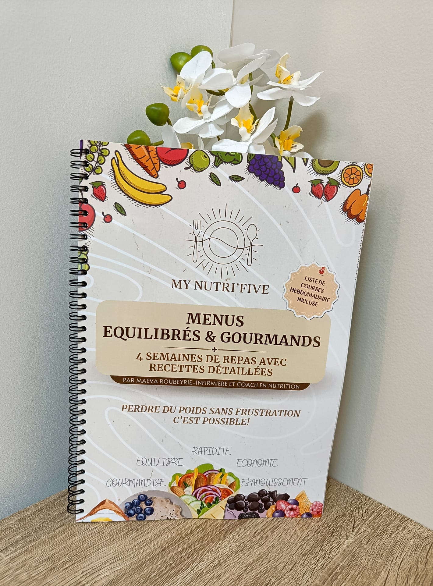 Menus équilibrés et gourmands, 4 semaines de repas avec recettes détaillées (Liste de courses incluse)